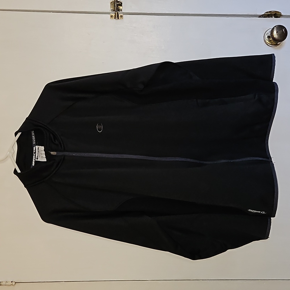 Champion zip up light sweatshirt size Large black